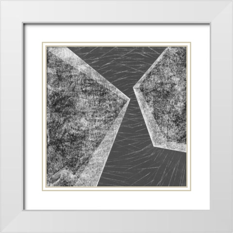 Orchestrated Geometry III White Modern Wood Framed Art Print with Double Matting by Chandler, Sharon