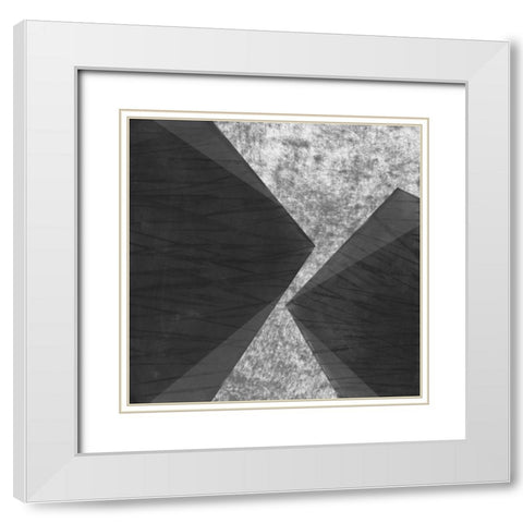 Orchestrated Geometry V White Modern Wood Framed Art Print with Double Matting by Chandler, Sharon