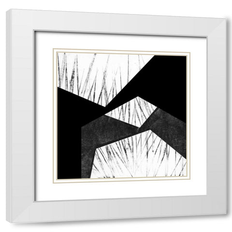 Orchestrated Geometry VII White Modern Wood Framed Art Print with Double Matting by Chandler, Sharon