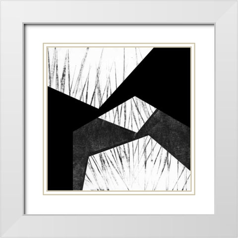 Orchestrated Geometry VII White Modern Wood Framed Art Print with Double Matting by Chandler, Sharon