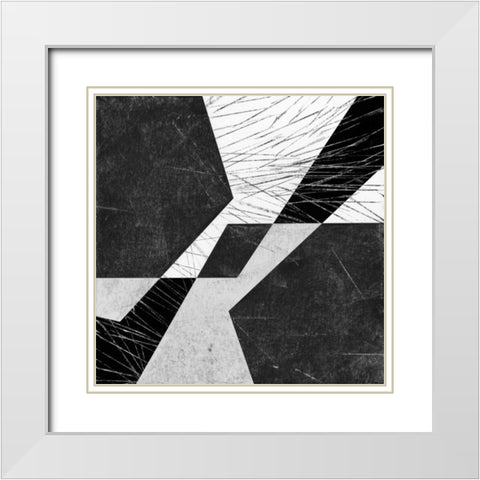 Orchestrated Geometry VIII White Modern Wood Framed Art Print with Double Matting by Chandler, Sharon