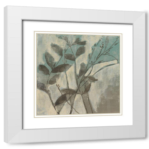 Sepia and Spa II White Modern Wood Framed Art Print with Double Matting by Goldberger, Jennifer