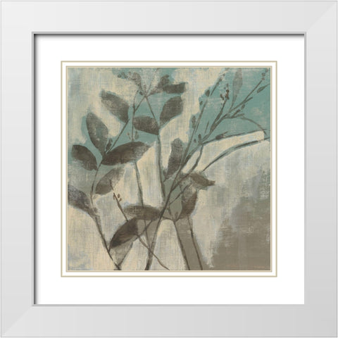 Sepia and Spa II White Modern Wood Framed Art Print with Double Matting by Goldberger, Jennifer