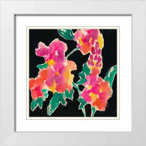 Tropical Vibe I White Modern Wood Framed Art Print with Double Matting by Goldberger, Jennifer