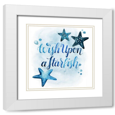 Sea Lovers I White Modern Wood Framed Art Print with Double Matting by Popp, Grace