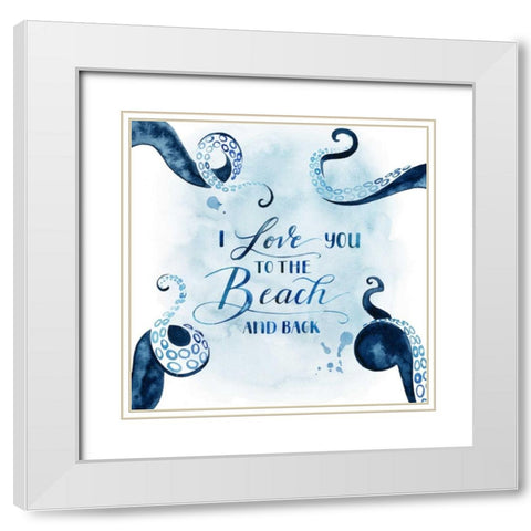 Sea Lovers IV White Modern Wood Framed Art Print with Double Matting by Popp, Grace