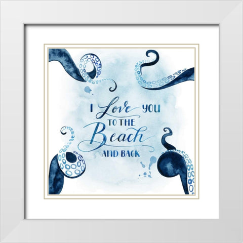 Sea Lovers IV White Modern Wood Framed Art Print with Double Matting by Popp, Grace