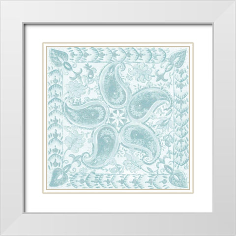 Spa Batik Rosette III White Modern Wood Framed Art Print with Double Matting by Zarris, Chariklia