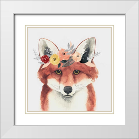 Flower Crown Forester IV White Modern Wood Framed Art Print with Double Matting by Popp, Grace