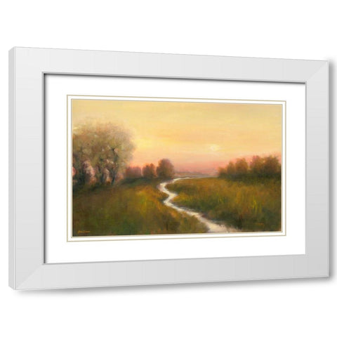 Enchanted Moment V White Modern Wood Framed Art Print with Double Matting by Brothers, Bonnec