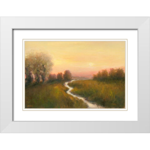 Enchanted Moment V White Modern Wood Framed Art Print with Double Matting by Brothers, Bonnec