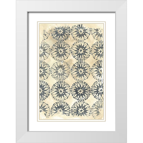 Ancient Textile II White Modern Wood Framed Art Print with Double Matting by Vess, June Erica