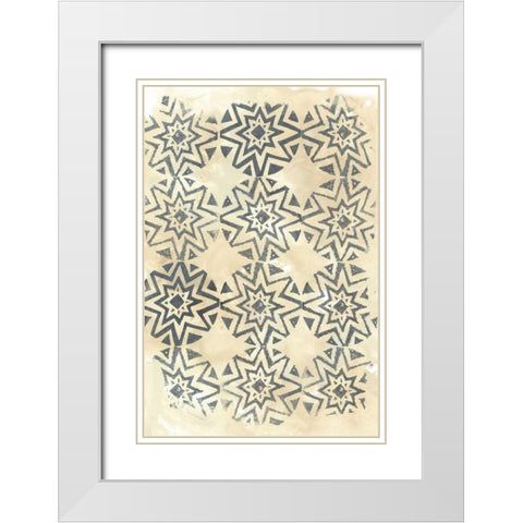 Ancient Textile IV White Modern Wood Framed Art Print with Double Matting by Vess, June Erica
