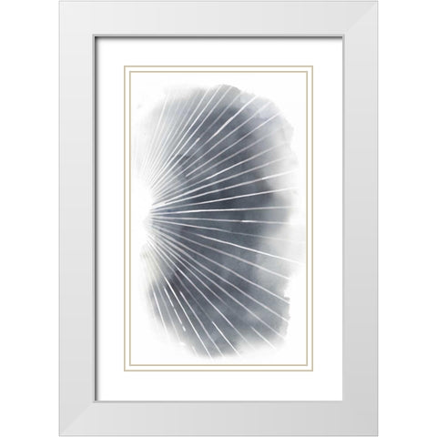 Rays II White Modern Wood Framed Art Print with Double Matting by Popp, Grace