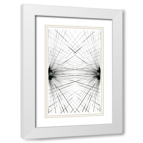 Rays III White Modern Wood Framed Art Print with Double Matting by Popp, Grace