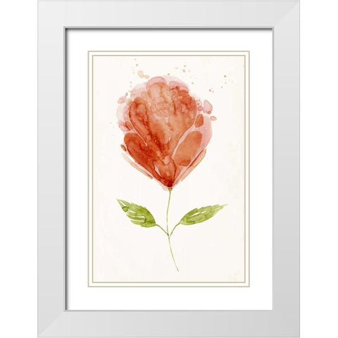 Boom Bloom I White Modern Wood Framed Art Print with Double Matting by Popp, Grace