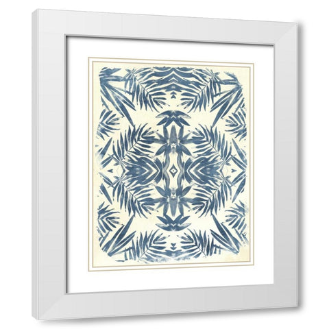 Tropical Kaleidoscope I White Modern Wood Framed Art Print with Double Matting by Vess, June Erica