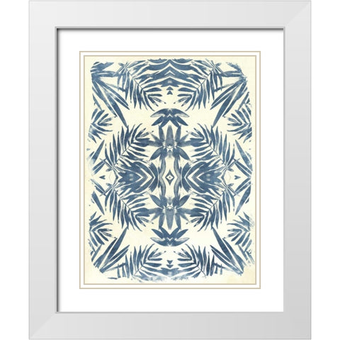 Tropical Kaleidoscope I White Modern Wood Framed Art Print with Double Matting by Vess, June Erica