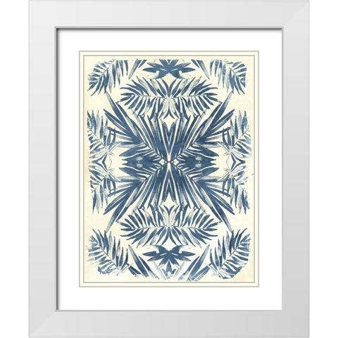 Tropical Kaleidoscope II White Modern Wood Framed Art Print with Double Matting by Vess, June Erica