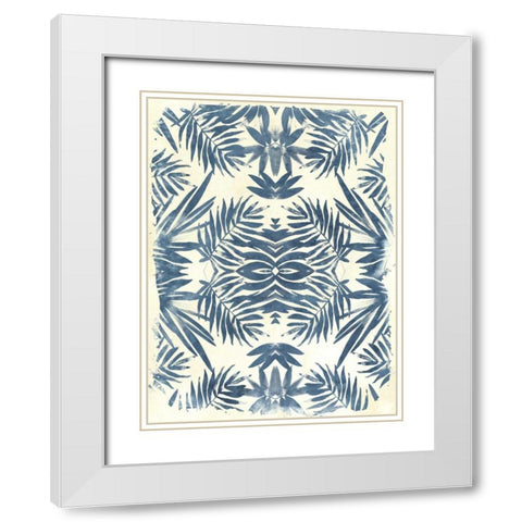 Tropical Kaleidoscope III White Modern Wood Framed Art Print with Double Matting by Vess, June Erica