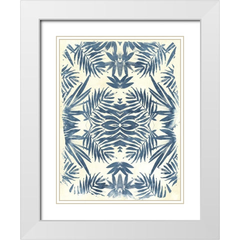 Tropical Kaleidoscope III White Modern Wood Framed Art Print with Double Matting by Vess, June Erica