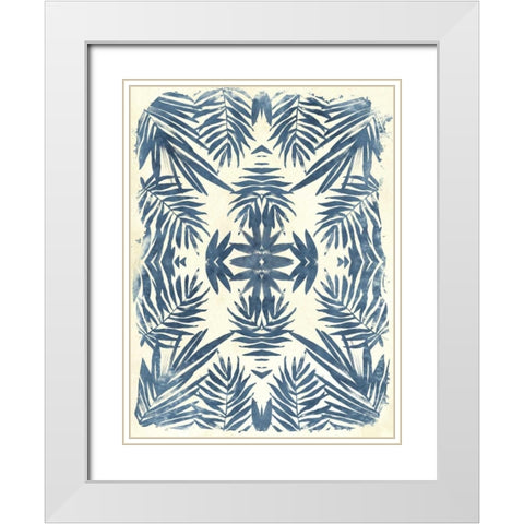 Tropical Kaleidoscope IV White Modern Wood Framed Art Print with Double Matting by Vess, June Erica