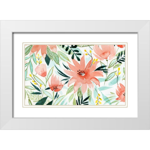 Tropical Drift I White Modern Wood Framed Art Print with Double Matting by Popp, Grace