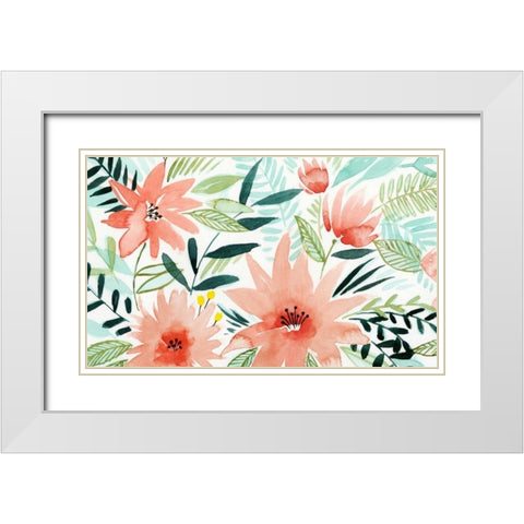 Tropical Drift II White Modern Wood Framed Art Print with Double Matting by Popp, Grace
