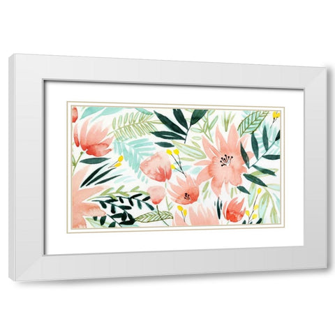 Tropical Drift IV White Modern Wood Framed Art Print with Double Matting by Popp, Grace