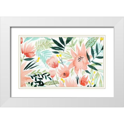 Tropical Drift IV White Modern Wood Framed Art Print with Double Matting by Popp, Grace