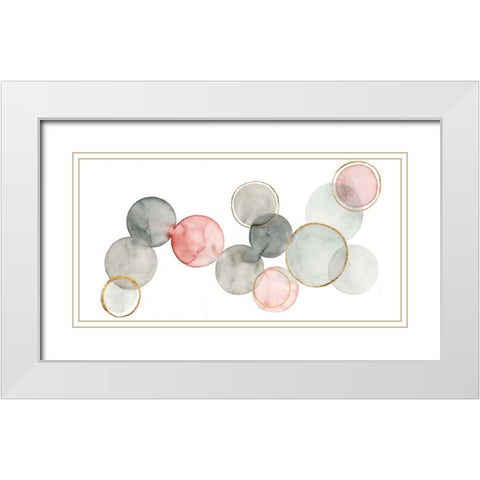Gilded Spheres I White Modern Wood Framed Art Print with Double Matting by Popp, Grace