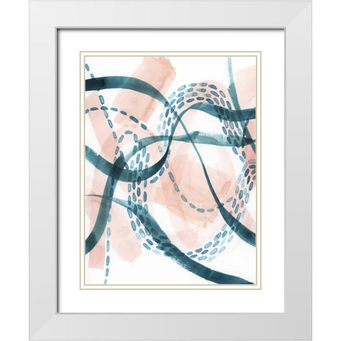 Ripple Flux I White Modern Wood Framed Art Print with Double Matting by Popp, Grace