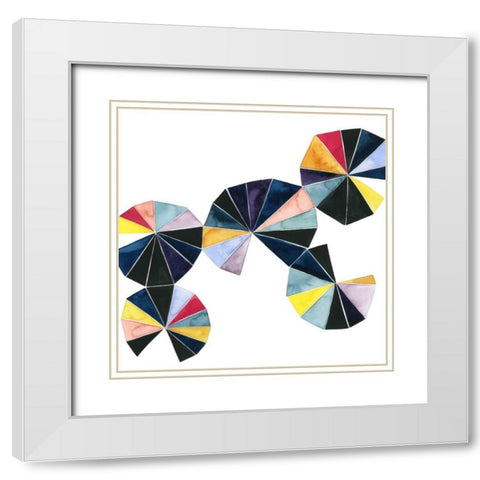 Pinwheel Bright I White Modern Wood Framed Art Print with Double Matting by Popp, Grace