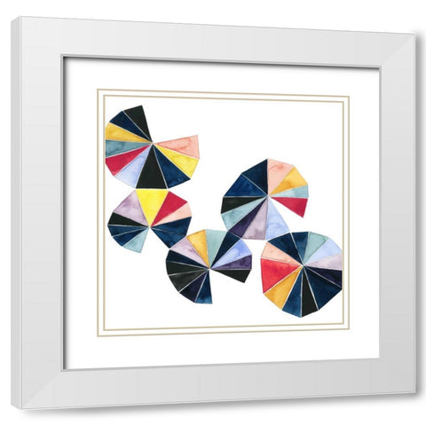 Pinwheel Bright II White Modern Wood Framed Art Print with Double Matting by Popp, Grace