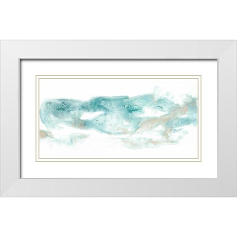 Coastal Inlet I White Modern Wood Framed Art Print with Double Matting by Vess, June Erica