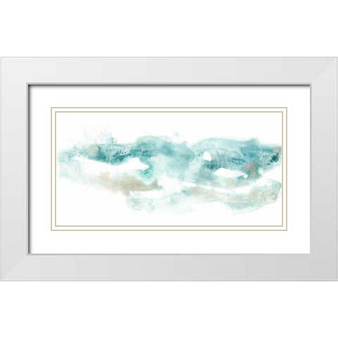 Coastal Inlet II White Modern Wood Framed Art Print with Double Matting by Vess, June Erica