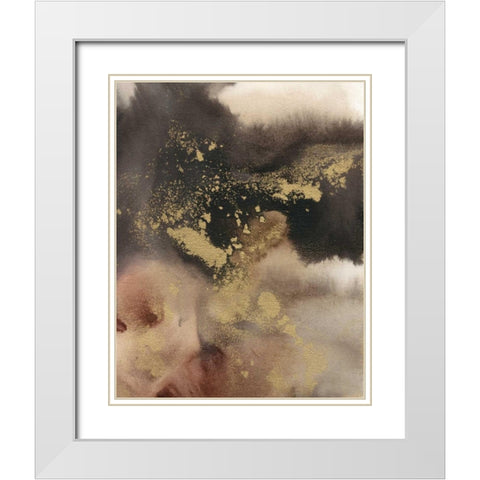 Mountain Seasons I White Modern Wood Framed Art Print with Double Matting by Combs, Joyce
