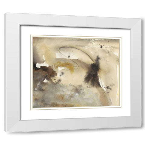 Waves in Motion III White Modern Wood Framed Art Print with Double Matting by Combs, Joyce