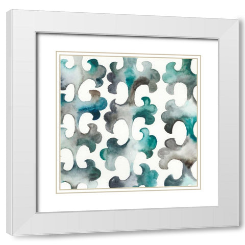 La Mer VIII White Modern Wood Framed Art Print with Double Matting by Zarris, Chariklia