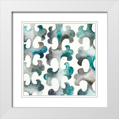 La Mer VIII White Modern Wood Framed Art Print with Double Matting by Zarris, Chariklia