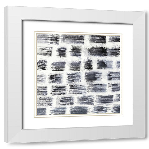 Stylus V White Modern Wood Framed Art Print with Double Matting by Zarris, Chariklia