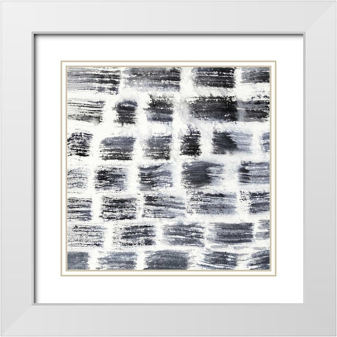 Stylus V White Modern Wood Framed Art Print with Double Matting by Zarris, Chariklia