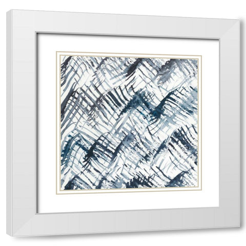 Stylus IX White Modern Wood Framed Art Print with Double Matting by Zarris, Chariklia