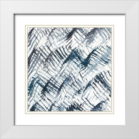 Stylus IX White Modern Wood Framed Art Print with Double Matting by Zarris, Chariklia