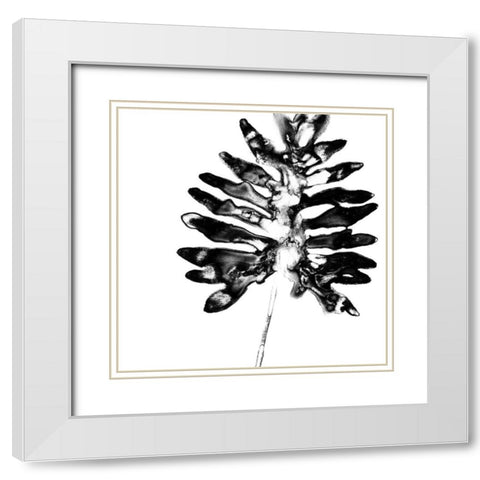 Monochrome Tropic III White Modern Wood Framed Art Print with Double Matting by Vess, June Erica