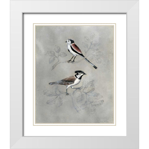 Silvered Aviary IV White Modern Wood Framed Art Print with Double Matting by McCavitt, Naomi