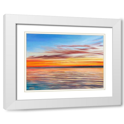 Tranquil Sky I White Modern Wood Framed Art Print with Double Matting by Vitaletti, Carolee