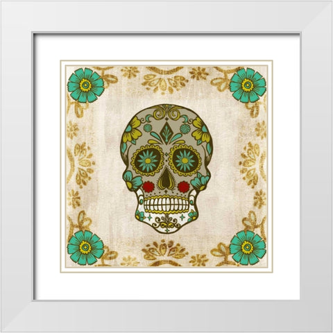Day of the Dead I White Modern Wood Framed Art Print with Double Matting by Popp, Grace