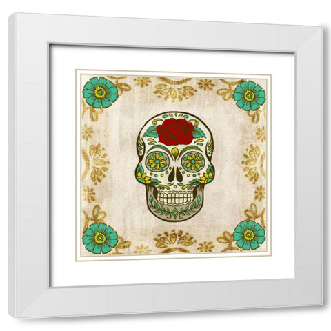 Day of the Dead III White Modern Wood Framed Art Print with Double Matting by Popp, Grace