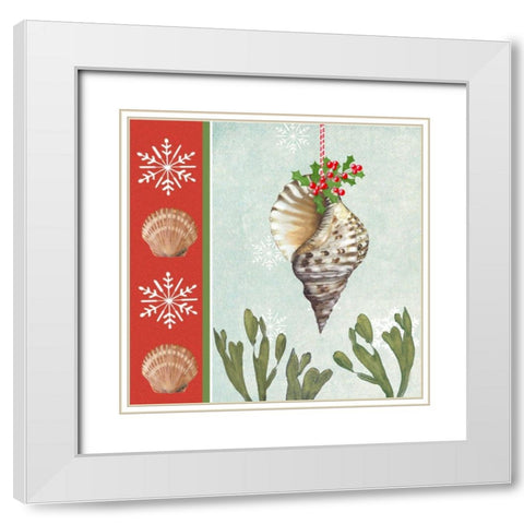 Christmas Coastal II White Modern Wood Framed Art Print with Double Matting by Reynolds, Jade